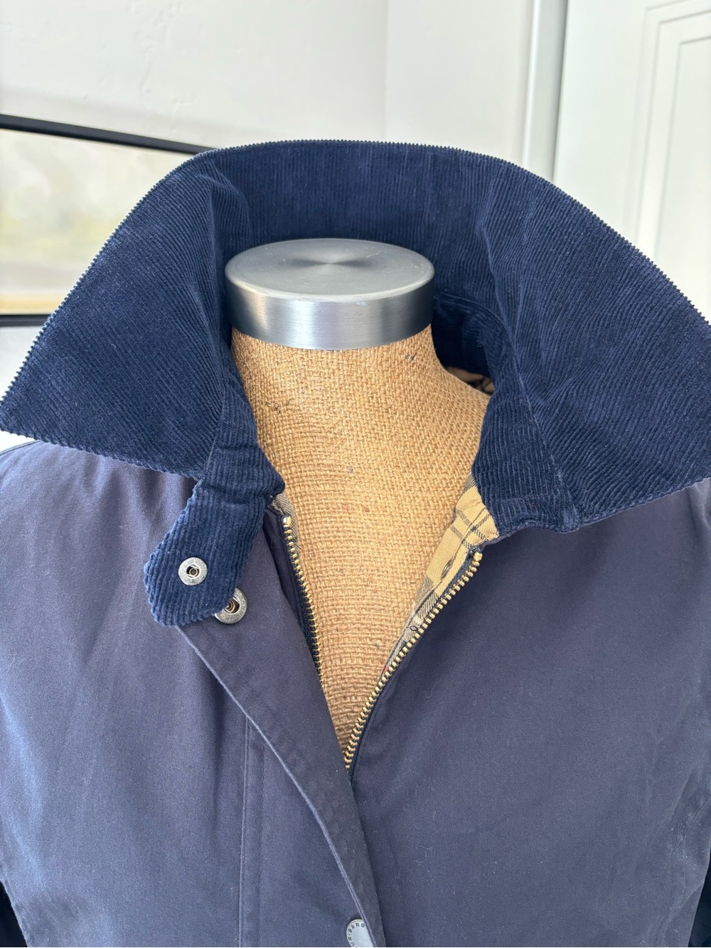 Barbour Navy Women's Lightweight Waterproof Button-Front Jacket - Picture 2 of 10